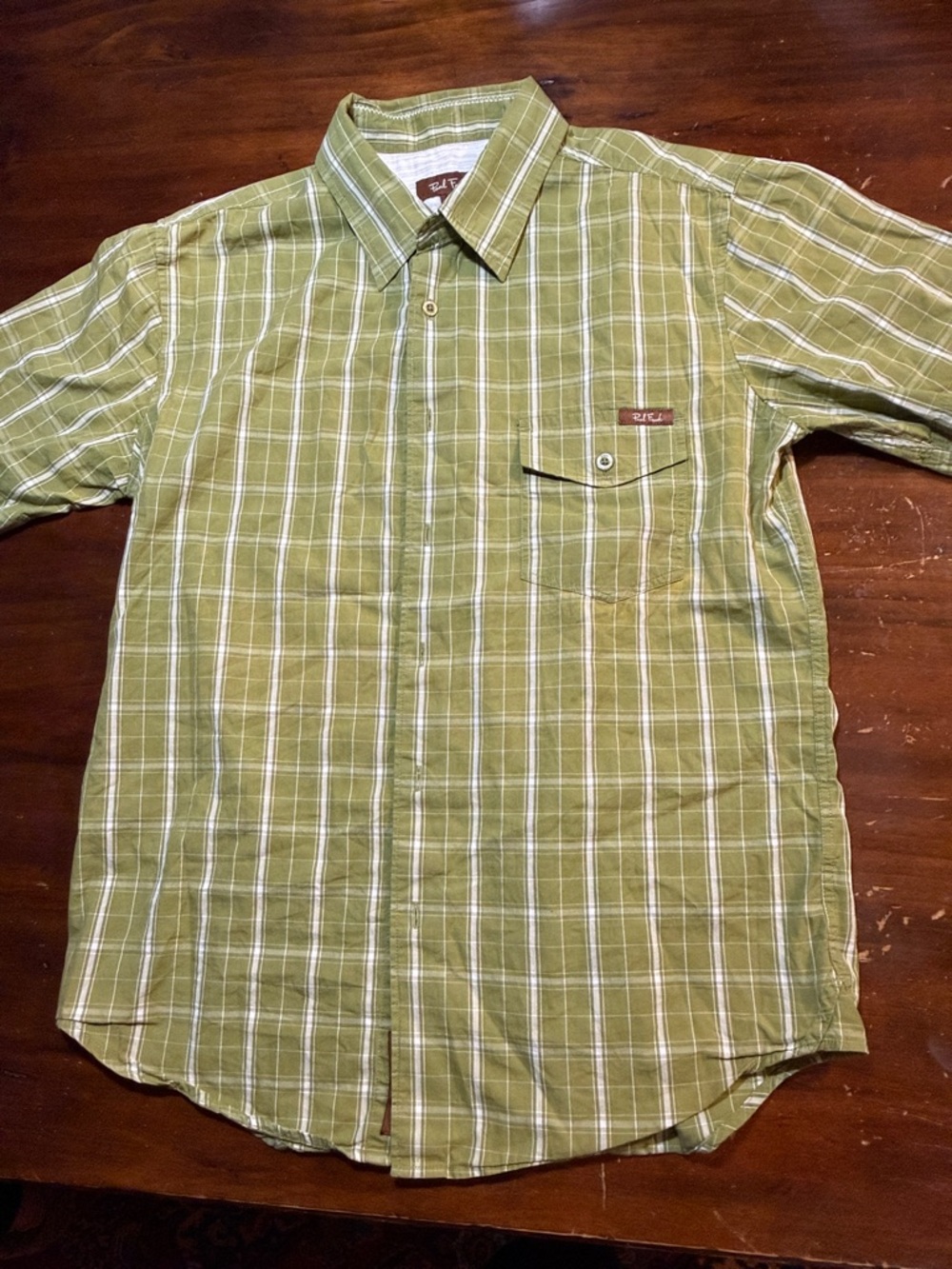 PAUL FRANK PLAID BUTTON-DOWN SHORT SLEEVE SHIRT🔥